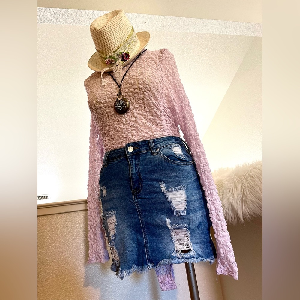 EUC S Lace Free People Bodysuit - Picture 1 of 9